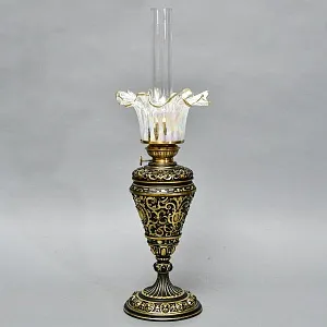 Старинная Настольная Керосиновая Лампа Hugo Schneider, Leipzig, Германия -1915 -1920 годы.