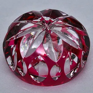 Винтажная Хрустальная Пепельница «Красный рубин» VAL SAINT LAMBERT Бельгия.