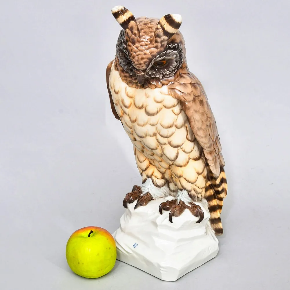 Редкость! Большая Фарфоровая статуэтка «Птица. Филин», Nymphenburg  Германия, 1949 - 1975 годы.