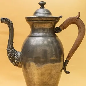 Антикварный Классический Большой Оловянный Кофейник на 3 литра. Бельгия,  ХIХ век.