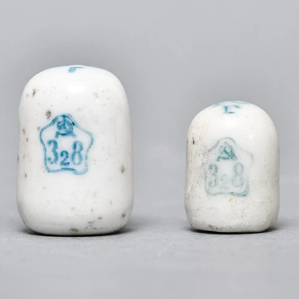 Редкость! Антикварный Набор фарфоровых гирь разновесов (100-50-20-10гр.) - СССР - 20 гг.