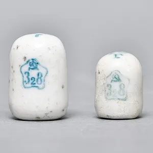 Редкость! Антикварный Набор фарфоровых гирь разновесов (100-50-20-10гр.) - СССР - 20 гг.