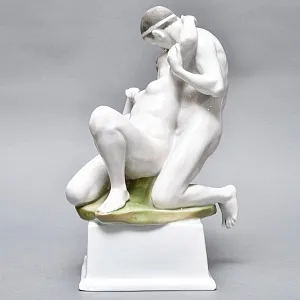 Большая Антикварная Фарфоровая статуэтка «EROS», ROSENTHAL Германия, 1907 - 1911 годы. 