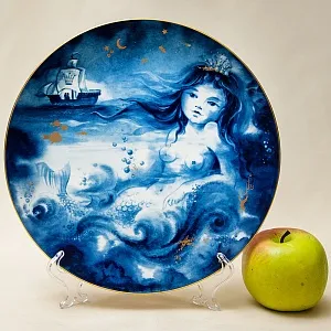 Коллекционная Тарелка - Блюдо «РУСАЛОЧКА» Фарфор, MEISSEN / МЕЙСЕН Германия -1983 год.
