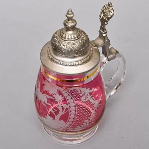 Коллекционная Хрустальная Пивная Кружка «Всадник», SCHONBORNER, Германия, 60 гг.