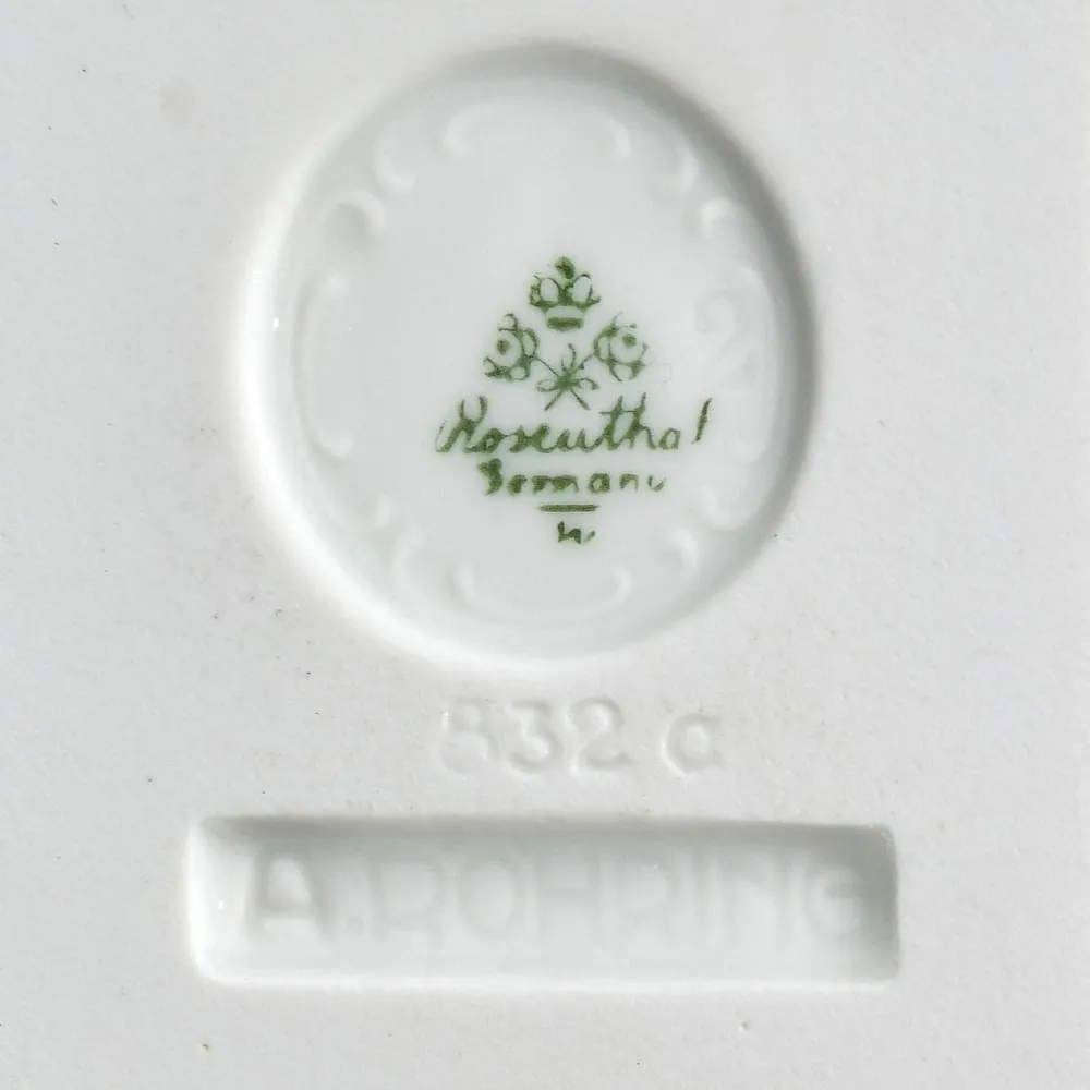 Редкая Антикварная Фарфоровая статуэтка «Пасущийся Олень», ROSENTHAL Германия. 