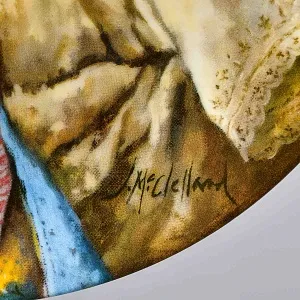 Коллекционная Фарфоровая Тарелка «Мальчик с книгой», RECO США -1984 год. 