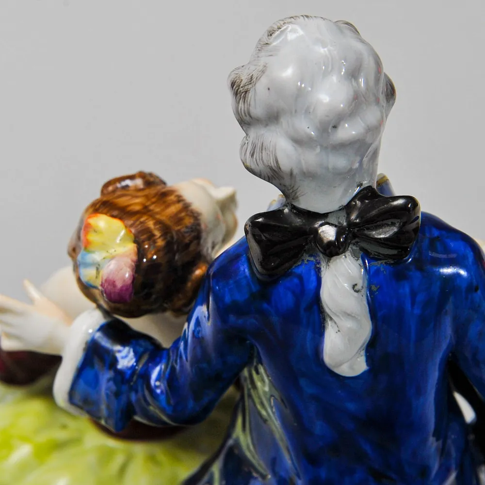 Коллекционная Фарфоровая Статуэтка «Музыкальный Дуэт», Unterweissbach 1958 - 1976 годы.