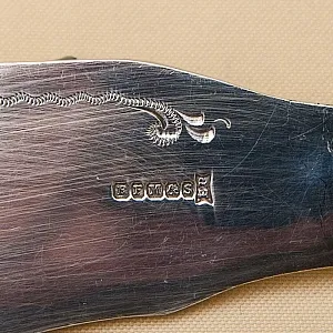 Антикварный Сервировочный Набор для подачи блюд Нож+Вилка, Франция начало ХХ века.