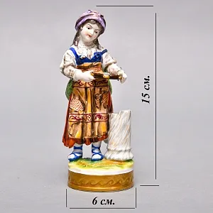 Коллекционная Фарфоровая Статуэтка «Девочка - танцовщица собирает монеты», VOLKSTEDT Германия -50 гг.