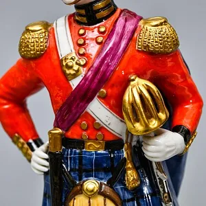 Редкая!!! Фарфоровая Cтатуэтка «Солдаты Британской Армии. 92-й пехотный полк», RUDOLF KAMMER Германия. 