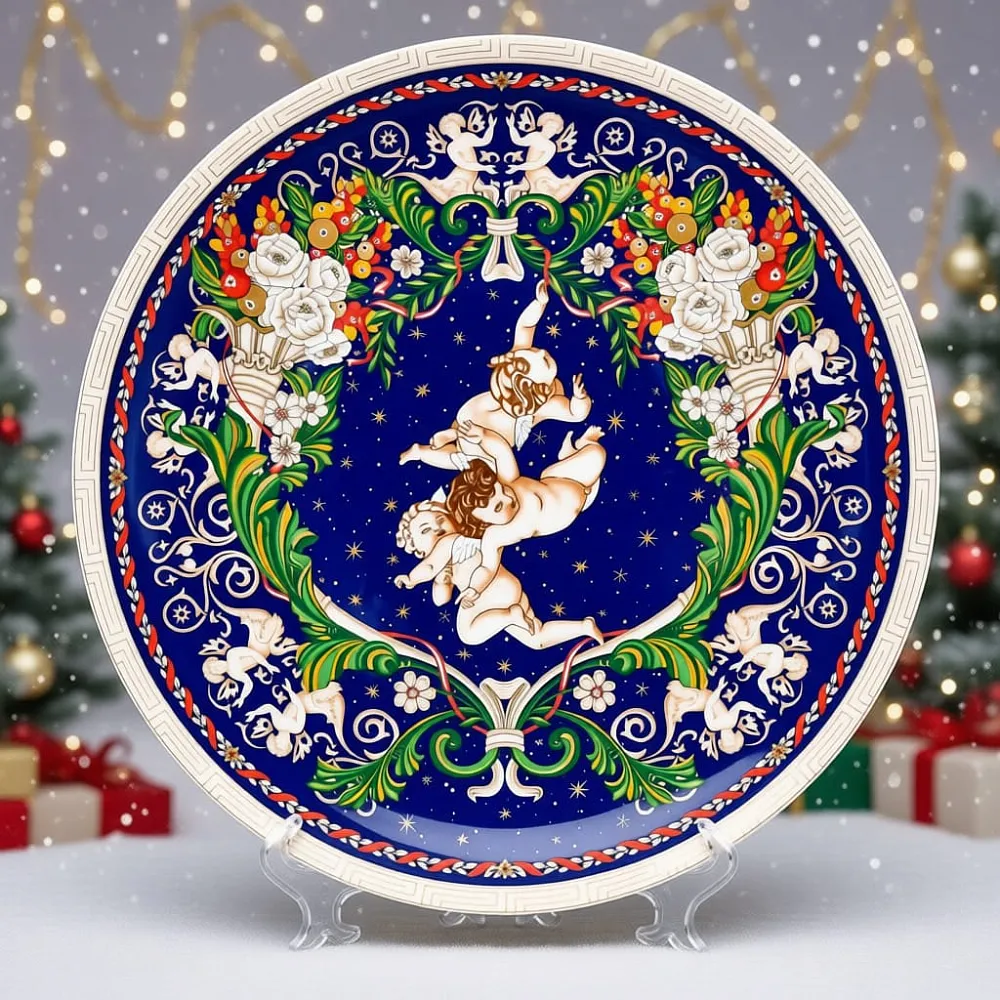 Коллекционная Тарелка - Блюдо «Предчувствие паздника» Фарфор, VERSACE, Rosenthal Германия - 2008 год.