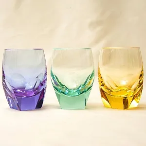 Набор 6-ть Стаканов серия «BAR» Цветной Хрусталь, MOSER - МОЗЕР Чехия.