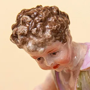 Антикварная Фарфоровая Статуэтка «Хулиганы», C.G.SCHIERHOLZ & SON Германия -1865 -1907 годы.