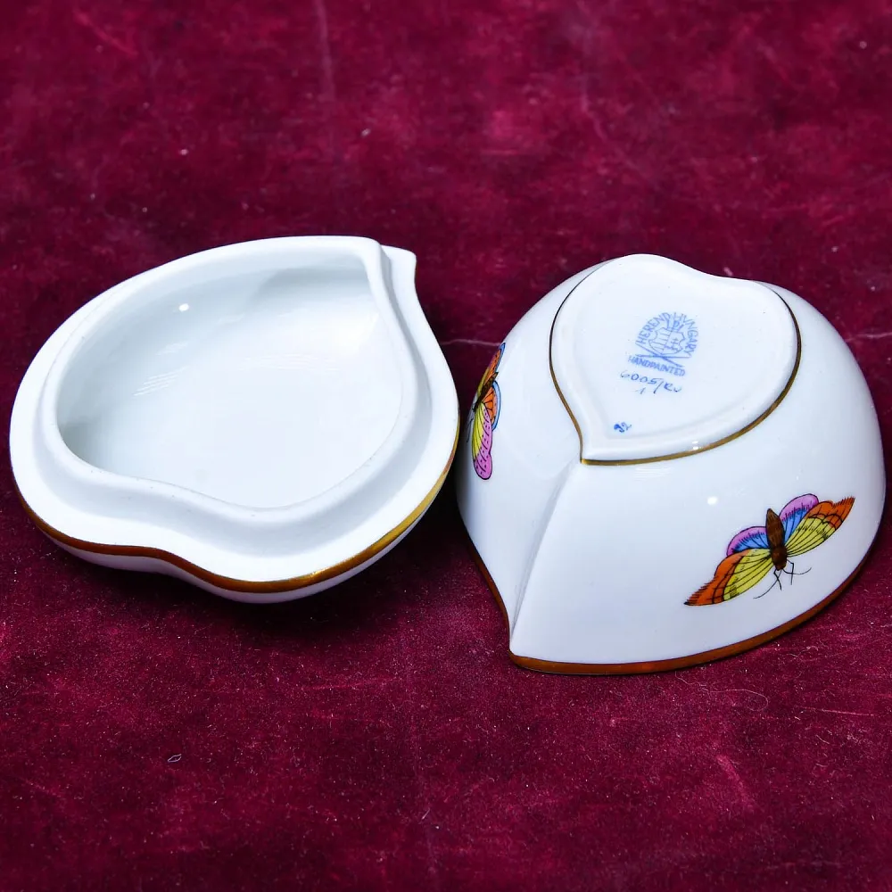 Коллекционая Фарфоровая Шкатулка - Бонбоньерка ROTHSHILD BIRDS, Herend Венгрия, вторая половина ХХ века.