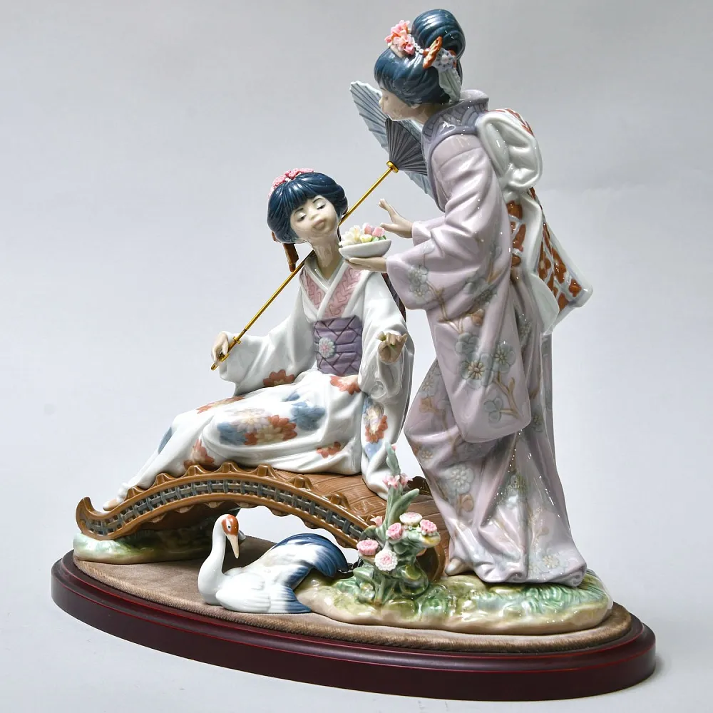 Большая Коллекционная Фарфоровая статуэтка «ВЕСНА В ЯПОНИИ», Lladro Испания -1984 год.