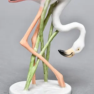 Коллекционная Фарфоровая статуэтка «Птица. Фламинго», ROSENTHAL Германия, середина ХХ века. 