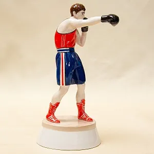 «Боксёр» - Авторская Коллекционная Фарфоровая Статуэтка, Россия.