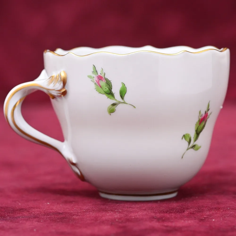 Классическая Фарфоровая Кофейная пара «РОЗА», MEISSEN Германия, середина ХХ века.