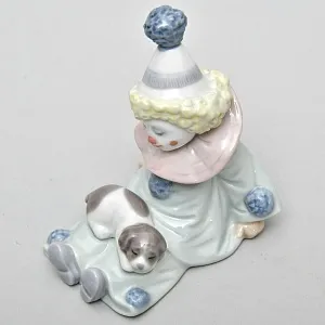 Фарфоровая статуэтка «Маленький клоун со щенком» Lladro, Испания - 1985 год.