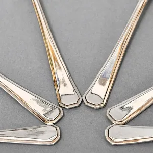 Винтажный набор из 6-ти кофейных ложек, Silverplate, J Dixon & Sons SHEFFIELD Англия, 50-е гг. 