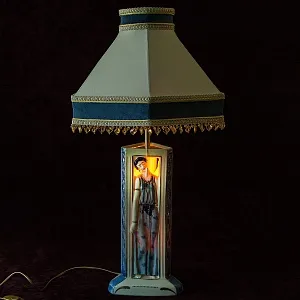 Настольная Электрическая Лампа - Светильник «Три Грации» АРТ-Деко Бельгия - 60гг.