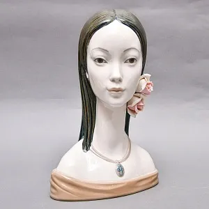  Коллекционная Фарфоровая статуэтка - Бюст «Голова девушки. МАЙЯ», Lladro / Лядро Испания.