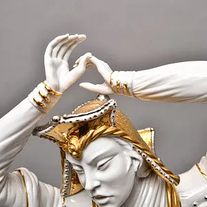 Большая Авторская Фарфоровая статуэтка «Самурай - Путь Воина», Ahura Италия, 80-е годы ХХ века.