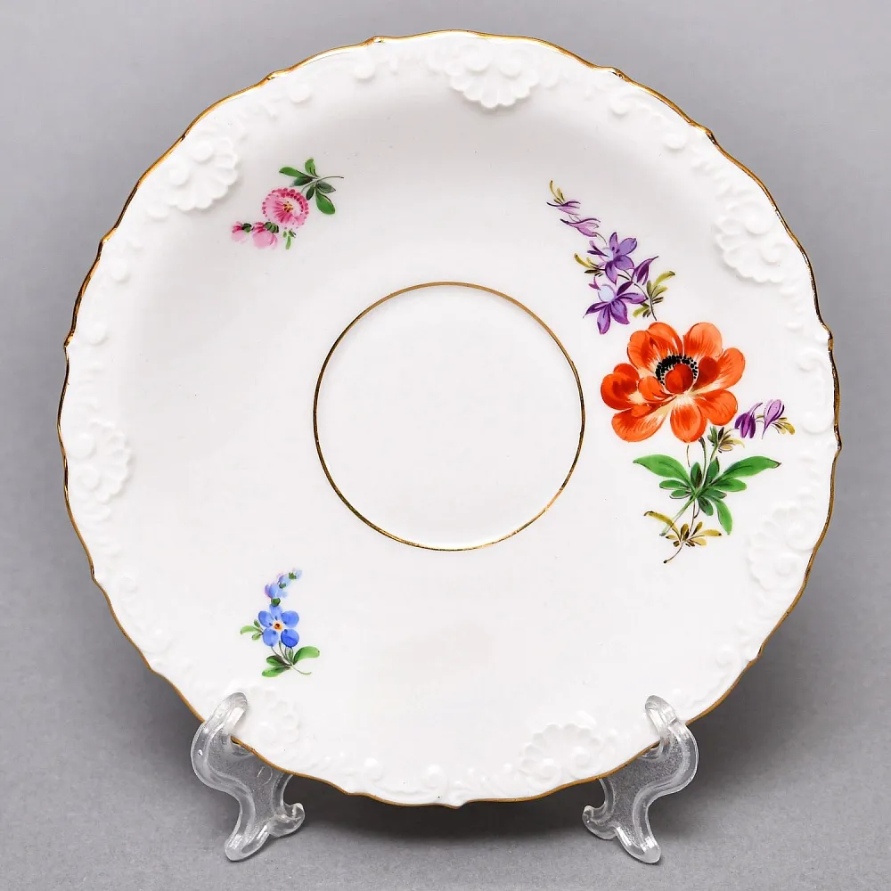 Чайный набор «Мейсенский букет» на 6 персон, Фарфор MEISSEN Германия, 1924 - 1934 годы. 