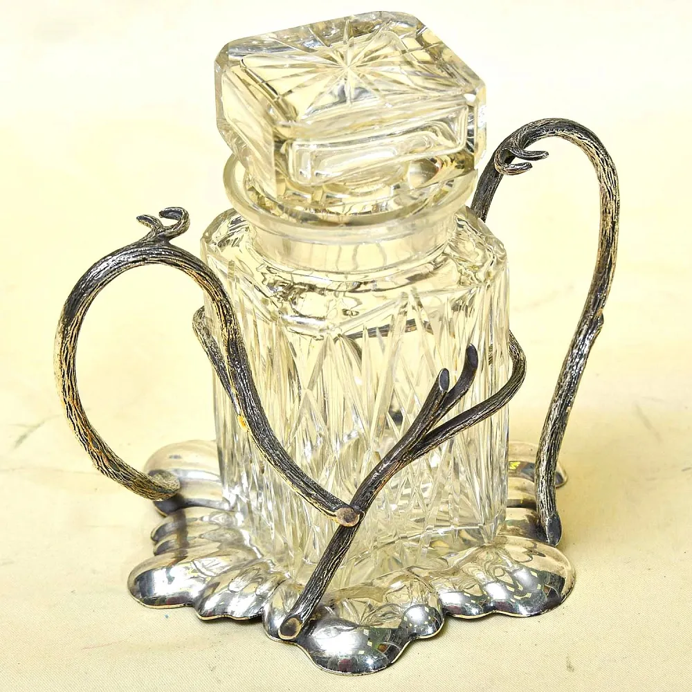 Винтажная Хрустальная Емкость - Банка с крышкой, Walker&Hall. Англия, SHEFFIELD.