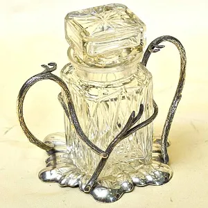 Винтажная Хрустальная Емкость - Банка с крышкой, Walker&Hall. Англия, SHEFFIELD.