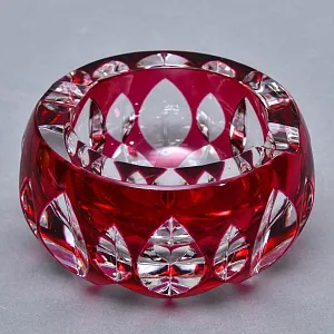 Винтажная Хрустальная Пепельница «Красный рубин» VAL SAINT LAMBERT Бельгия.