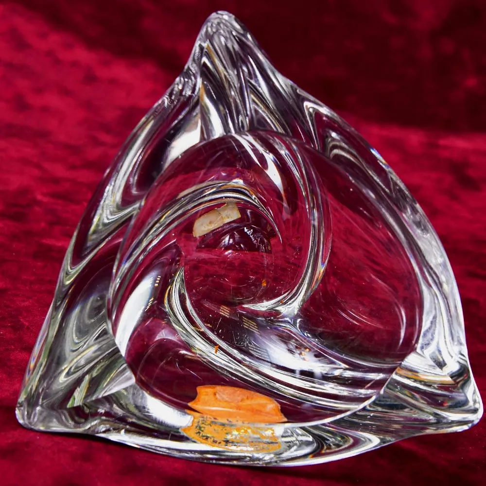 Редкость! Хрустальная Пепельница Оригинальной формы, VAL SAINT LAMBERT Бельгия - 50гг.