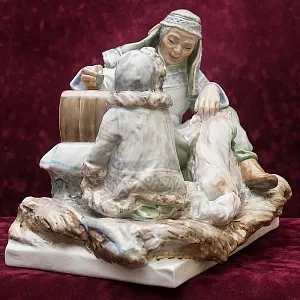 Большая Коллекционная Фарфоровая статуэтка «Дальний Север», Россия ДФЗ Дулево.