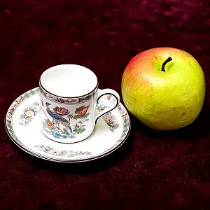 Винтажная Коллекционная Фарфоровая Кофейная пара «Павлин в саду», WEDGWOOD, Англия -80е гг.