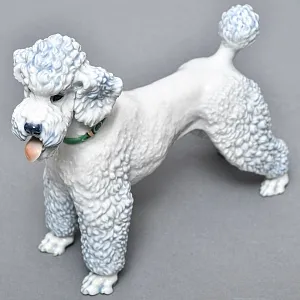 Коллекционная Фарфоровая статуэтка «Собака. ПУДЕЛЬ в зеленом ошейнике», ROSENTHAL Германия.