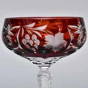 Набор 6-ть «Креманок» из Цветного Хрусталя серия «Виноград», NACHTMANN Германия, 60 -е годы.