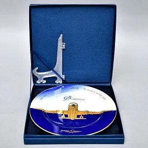Коллекционная Юбилейная Тарелка - Блюдо «Аэрофлот - 95 лет», ИФЗ Россия - 2018 год.