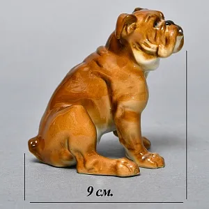 Коллекционная Фарфоровая статуэтка «Cобака. Английский бульдог» Hutschenreuther Германия, середина ХХ века.