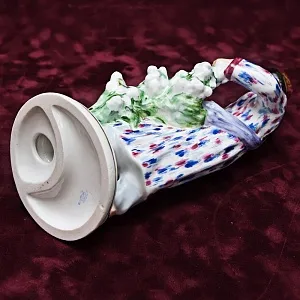 Редкость! Авторская Фарфоровая статуэтка «Узбечка с хлопком», ЛФЗ СССР 1955 год. 