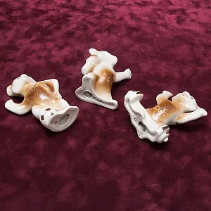 Коллекционный Триптих - Фарфоровые Статуэтки «Мишки - Олимпийцы», СССР Полонне ЗХК. 