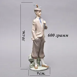 Коллекционная Фарфоровая статуэтка «ГОЛЬФИСТ. В ожидании первого удара», Lladro Испания.