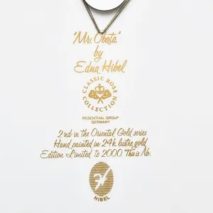 Авторская Фарфоровая Тарелка - Блюдо «Мистер Обата» Gold, Rosenthal Германия, 1974 - 1982 год. 