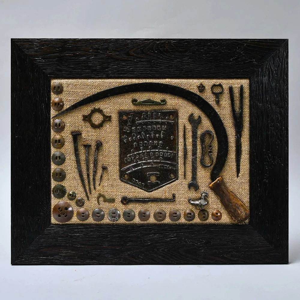 Настенное Коллекционное Панно - Картина «Старинные Инструменты - Серп», Россия XIX век.