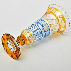 Редкость! Антикварная Хрустальная Ваза, JOSEPHINENHUTTE, Германия 1915 -1925 гг.