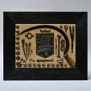 Настенное Коллекционное Панно - Картина «Старинные Инструменты - Серп», Россия XIX век.