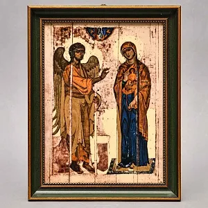 Редкость! Фарфоровая Икона - Картина - Пласт «УСТЮЖСКОЕ БЛАГОВЕЩЕНИЕ», Villeroy&Boch Германия.