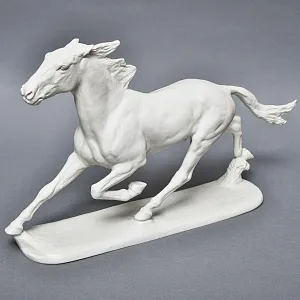 Редкость! Бисквитный Фарфор - Большая Статуэтка «Бегущий конь», ROSENTHAL Германия.