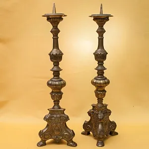 Пара Старинных Напольных Подсвечников - Шандалов, Англия первая половина ХХ век.