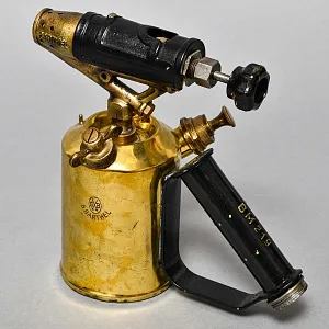 Винтажная Латунная Бензиновая Горелка - Паяльная Лампа, BARTHEL Германия -50 гг. 